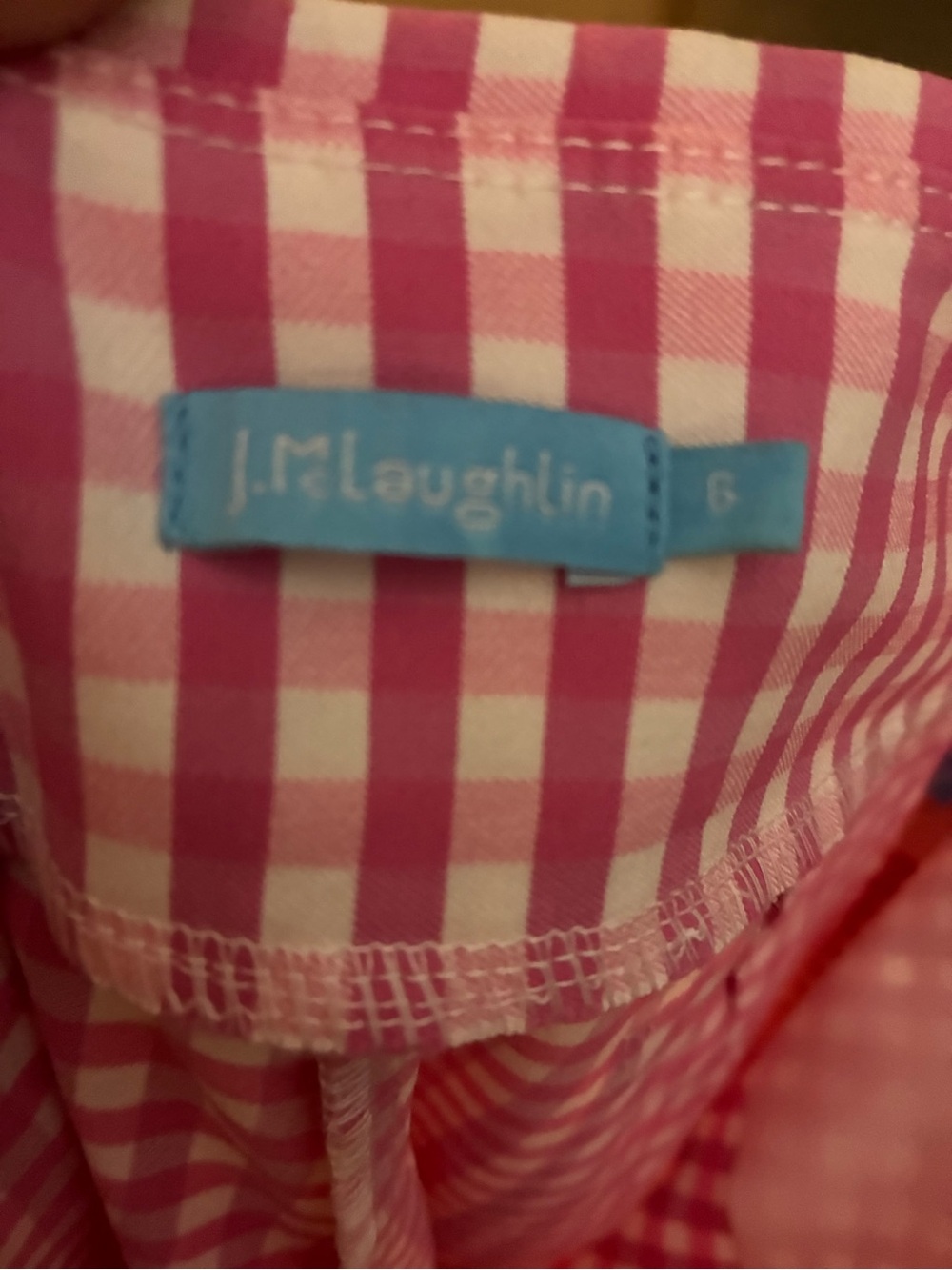 J. McLaughlin Pink Gingham Women Pants - Picture 6 of 6